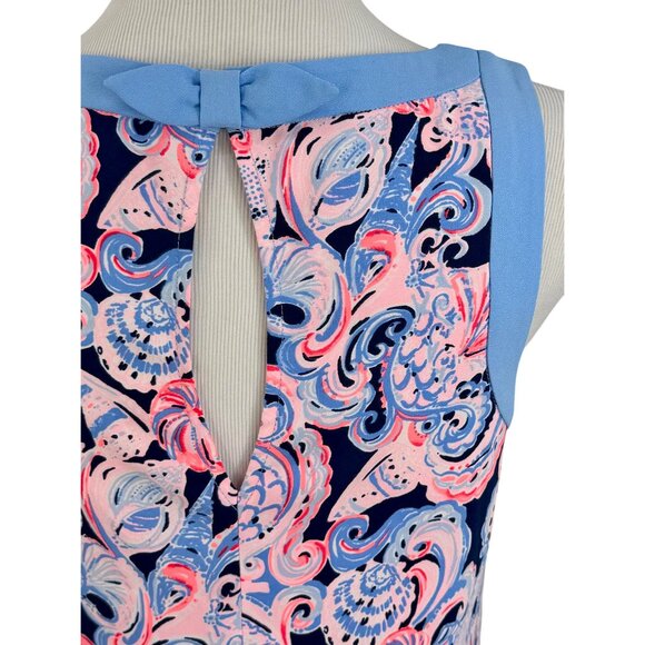 Lilly Pulitzer Sleeveless Shell Print Shift Dress | Coastal Preppy Sophisticated - Picture 12 of 16